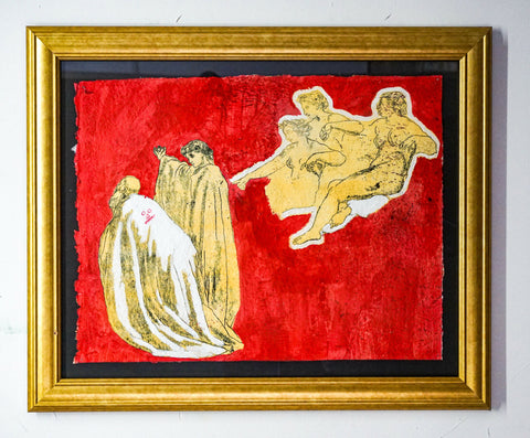After Frederic Leighton / Simon Vouet — Abram and Angel / three Crouching Nudes