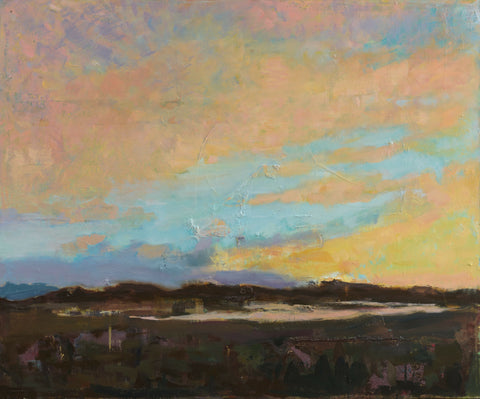 Sunset on the Vanishing Lake