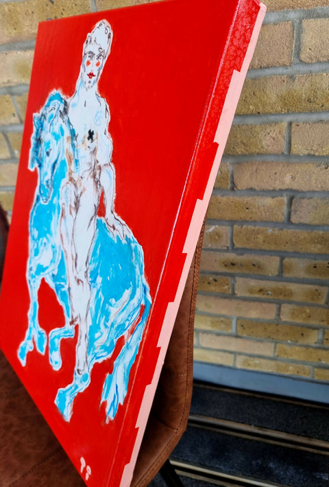 A Boy on A Blue Horse...