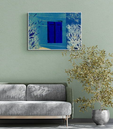 Moonlit Whispers - Fatima Mian - Art - Artist - Indigo - Art Print -Female Artist - BAME Artist - Photographer- affordable art - blue artwork.2