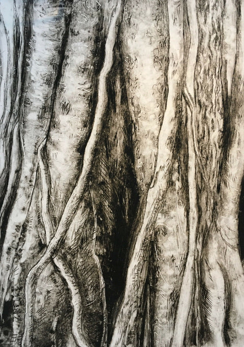 Shinrin-yoku, monoprint on Rag photopaper, 16 x 29 (image size) 29 x 36 cm (framed size), £125.JPG (2)
