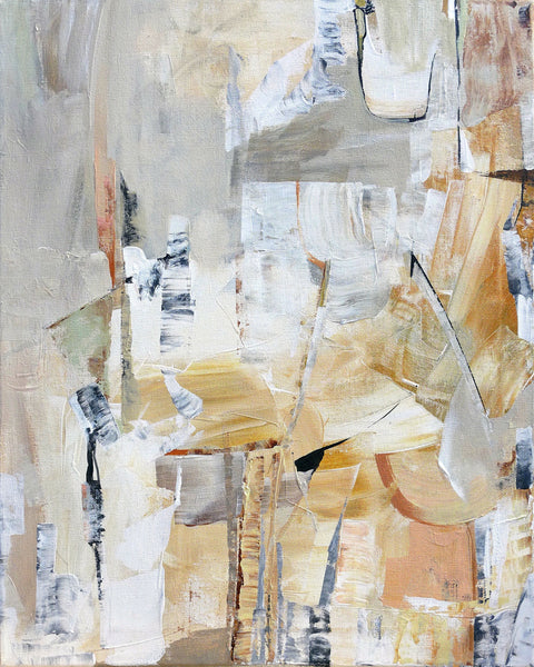 Blush, 2021, acrylic and ink on canvas, 40x50, 960, Anna Sudbina