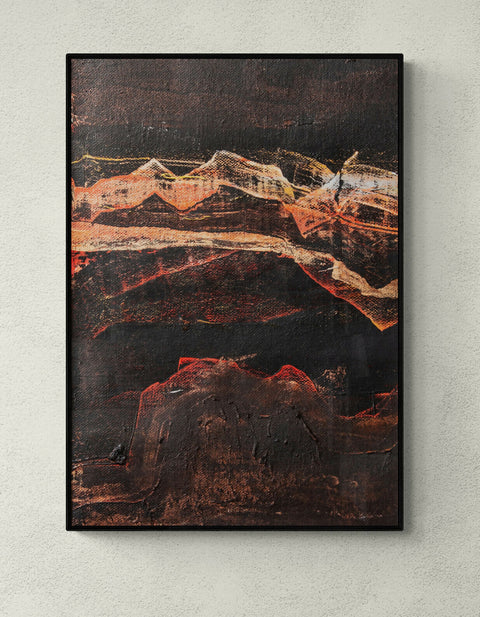 black and bronze - black painting - bronze painting - black and coppper art - original art - original painting -  fatima mian - artist - abstract painting - landscape art - landscape painting - buy art - art for sale - abstract landscape - acrylic 19