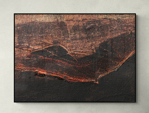 black and bronze - black painting - bronze painting - black and coppper art - original art - original painting -  fatima mian - artist - abstract painting - landscape art - landscape painting - buy art - art for sale - abstract landscape - acrylic 22