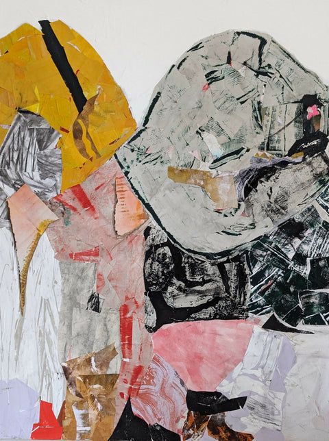 Watching and Waiting 100 x 75cm Mixed Media Collage May 24