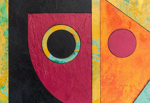 Our Digital Illusion IV, 2021, Acrylic on Reconstructed Board, 58x73cm. Lewis Deeney copy