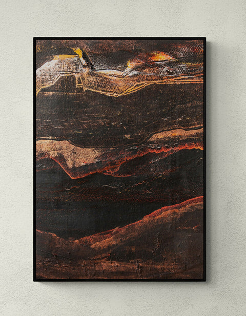 black and bronze - black painting - bronze painting - black and coppper art - original art - original painting -  fatima mian - artist - abstract painting - landscape art - landscape painting - buy art - art for sale - abstract landscape - acrylic 20