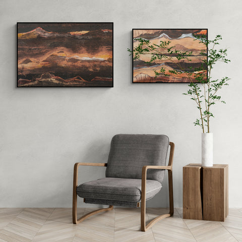 black and bronze - black painting - bronze painting - black and coppper art - original art - original painting -  fatima mian - artist - abstract painting - landscape art - landscape painting - buy art - art for sale - abstract landscape - acrylic 11