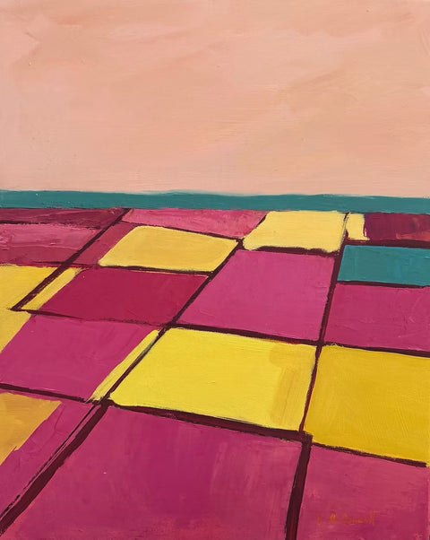 Fields of Magenta and Gold