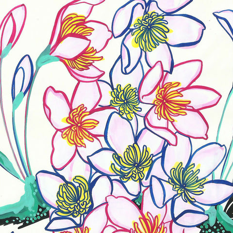 Blackbird and Clematis