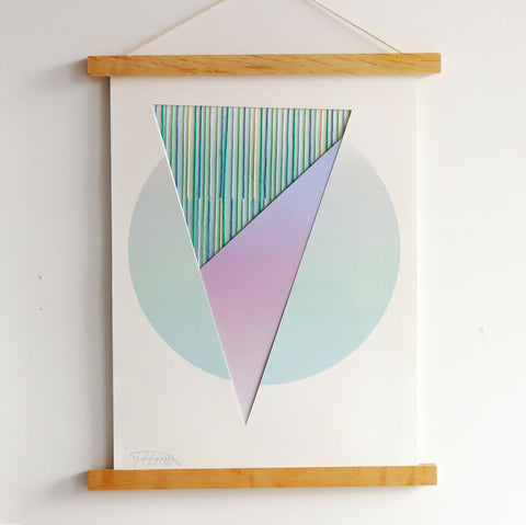 Hannah Pratt Offcuts no3 collage and embroidery in studio