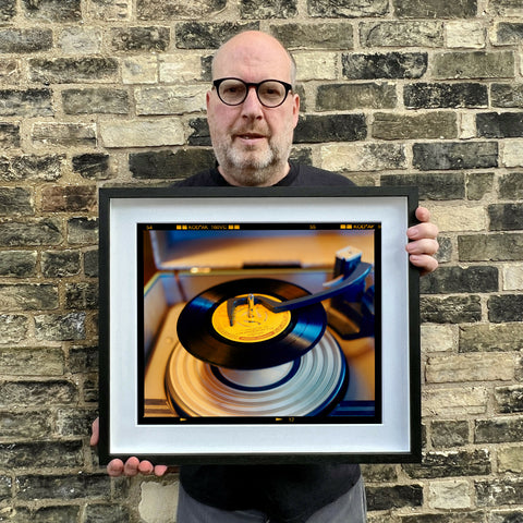 Richard holding Sun 45 6x7 Landscape 445 Black Frame