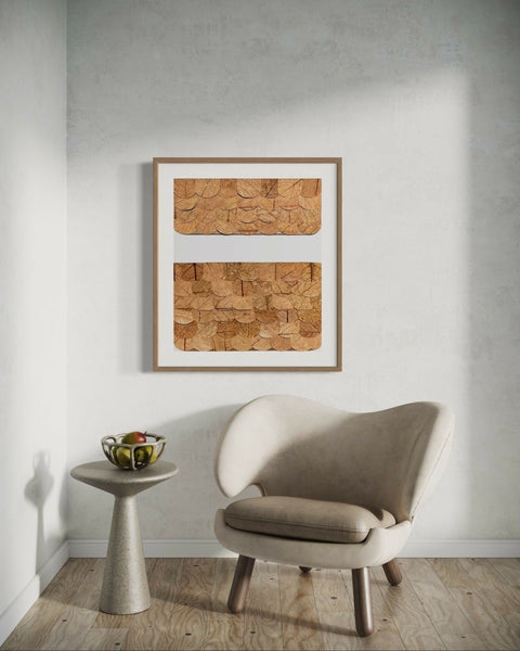 Tina Norden_Fragments III_Leaves on Cardboard_52x72cm_Corner photo