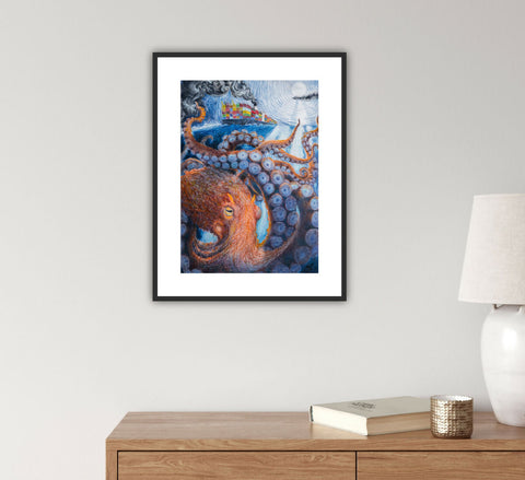 Octopus with Container Ship