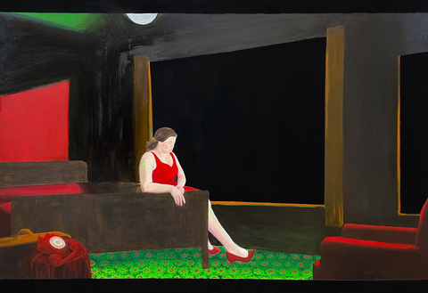 I know not when, west of somewhere (after Hopper)