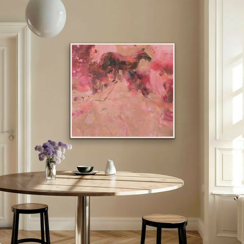 A Horse Waits for You in Pink Moonlight