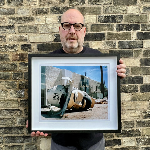 Richard holding Poor Richard 445 Black Frame