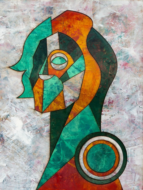 Imagined Order II, 2021, Mixed Media on Reconstructed Board, 57x75cm. Lewis Deeney 2