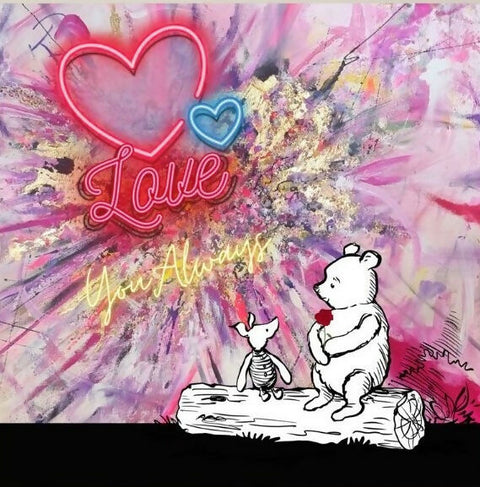 Pooh Bear Love print unframed