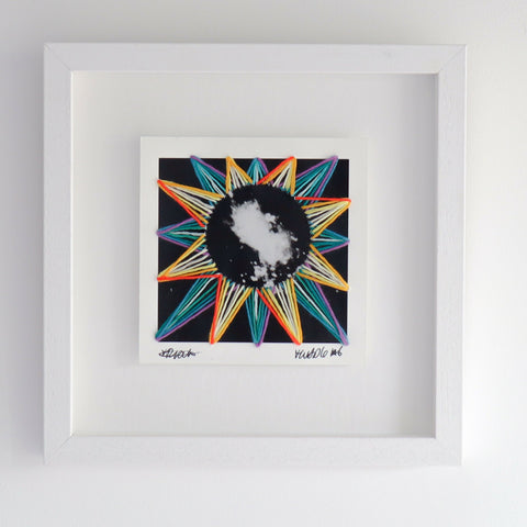 Hannah Pratt Hubble study 6 Embroidery on paper framed