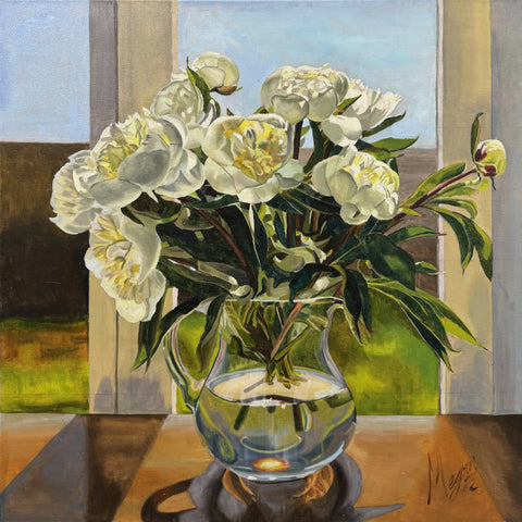 Peonies in the Window