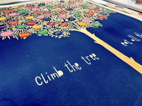 Eat All The Apples cyanotype