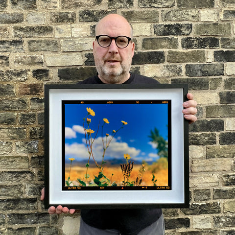 Richard holding Hell's Gate Film Rebate Landscape 445 Black Frame