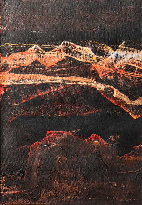 black and bronze - black painting - bronze painting - black and coppper art - original art - original painting -  fatima mian - artist - abstract painting - landscape art - landscape painting - buy art - art for sale - abstract landscape - acrylic 6