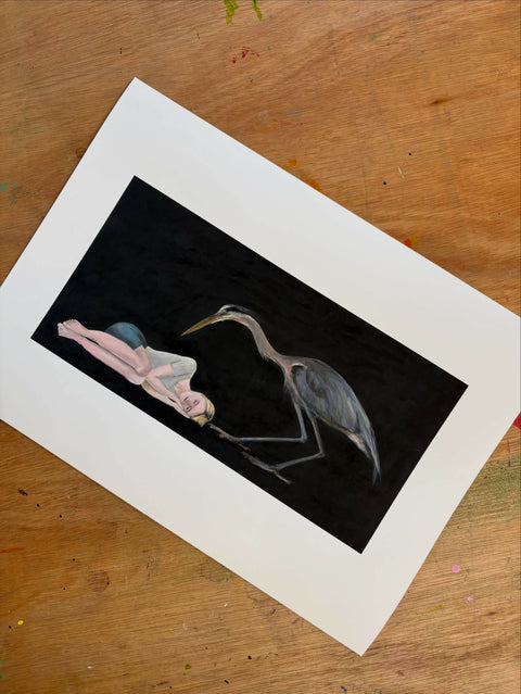 The Girl and the Heron, Print