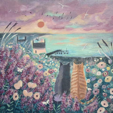 Coastal cats with cottage