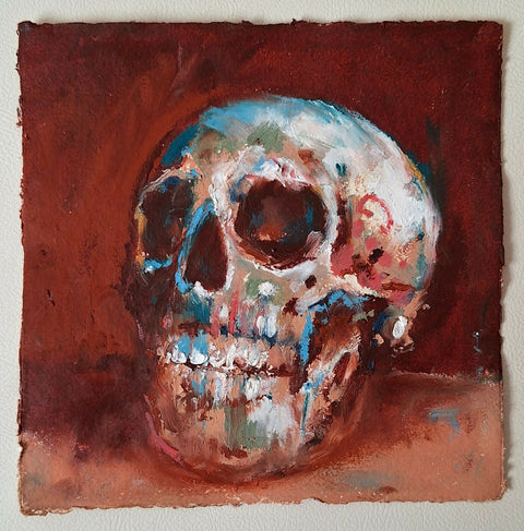 Skull on Handmade Paper
