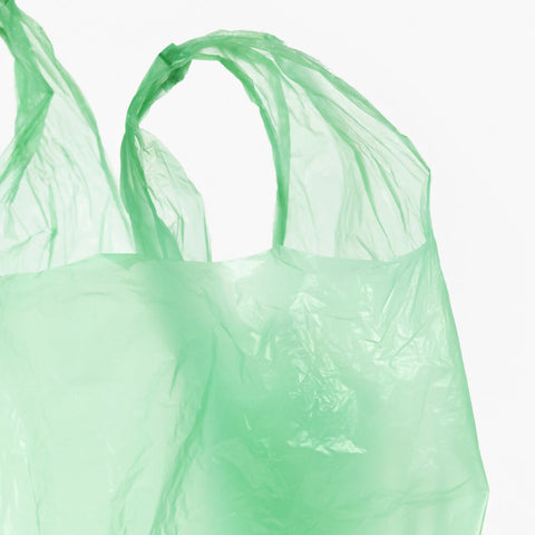 #0181, Green Vest Carrier Bag Print