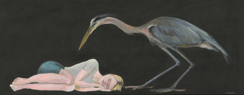 The Girl and the Heron, Print
