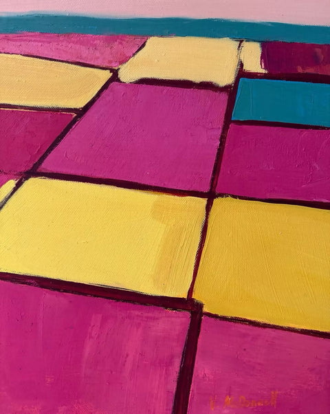 Fields of Magenta and Gold