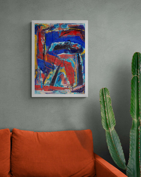 Fatima Mian - Abstract Art - London Artist - Muslim Artist - BAME Artist - Harrow Artist - Wembley Artist - Affordable Art - Original Painting - Painting for Sale - Buy Art - Buy Affordable Art.- Original Art - Blue Artwork - Abstract Art 3