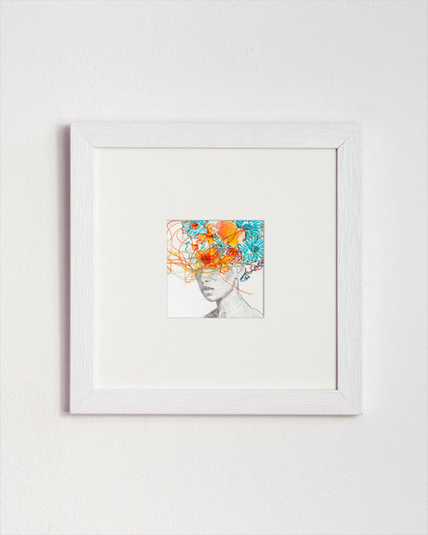Teal Bloom - Framed