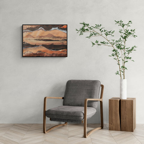 black and bronze - black painting - bronze painting - black and coppper art - original art - original painting -  fatima mian - artist - abstract painting - landscape art - landscape painting - buy art - art for sale - abstract landscape - acrylic 12