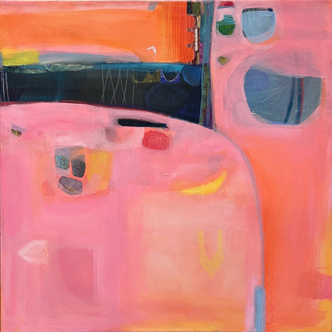 The Ferry and the Anchor_Acrylic_Paint_Collage_90cm_Canvas_2023_Kate_Trafeli