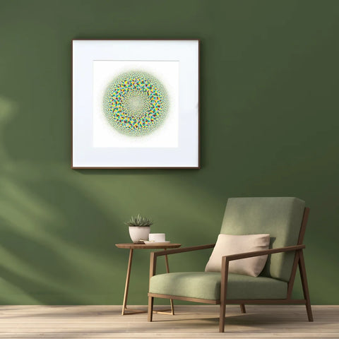 Stella Zuegel Geometric Art OliveRoomSquareFrame-JabbaSmaller_1080x