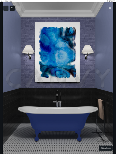 Celestial in blue II abstract