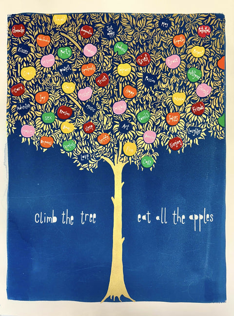 Eat All The Apples cyanotype