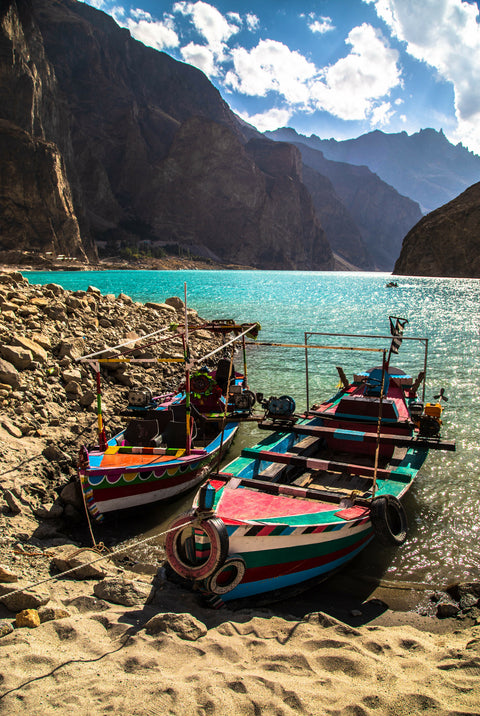 Boats on Attabad Lake