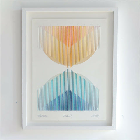 Hannah Pratt starlight Threads Beehive Framed Embroidery on Paper
