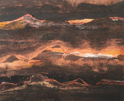 black and bronze - black painting - bronze painting - black and coppper art - original art - original painting -  fatima mian - artist - abstract painting - landscape art - landscape painting - buy art - art for sale - abstract landscape - acrylic art