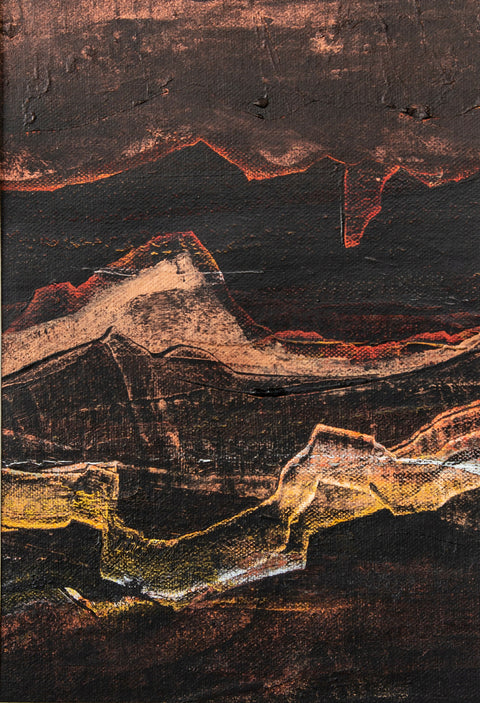 black and bronze - black painting - bronze painting - black and coppper art - original art - original painting -  fatima mian - artist - abstract painting - landscape art - landscape painting - buy art - art for sale - abstract landscape - acrylic 3
