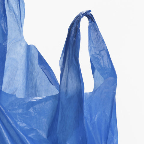 #0024, Blue Vest Carrier Bag Print