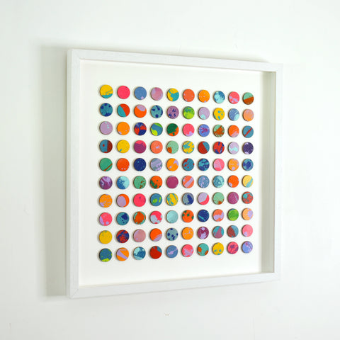 SPLASH ONE HUNDRED PAINTED DOTS COLLAGE