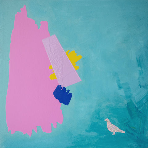 Abstract Painting with Pigeon