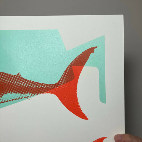 Turquoise and Red - 'Shark Tank'