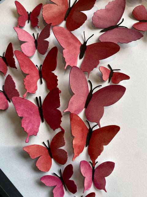 Paper Butterflies - Sweeping pinks